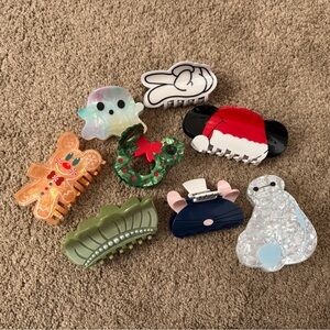 Character Hair Claw Clip Lot